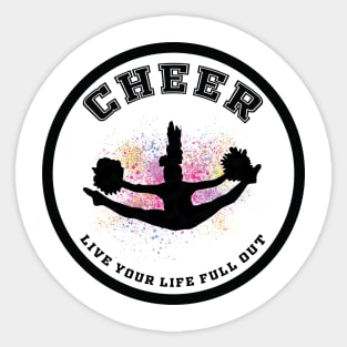 Cheer Circle Live Your Life Full Out Sticker